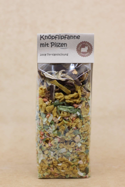Knöpflipfanne mit Pilzen